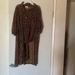3xl cheetah print top